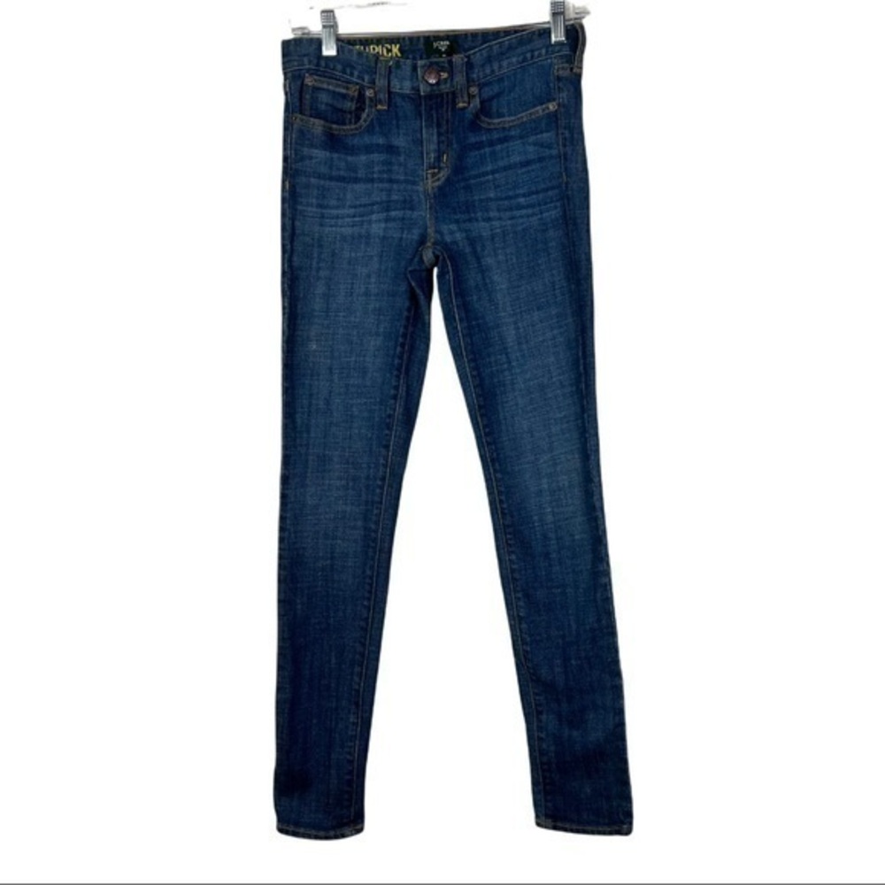 J. Crew Stretch Jeans Size 24 Toothpick “ High Rise Dark Blue Jeans